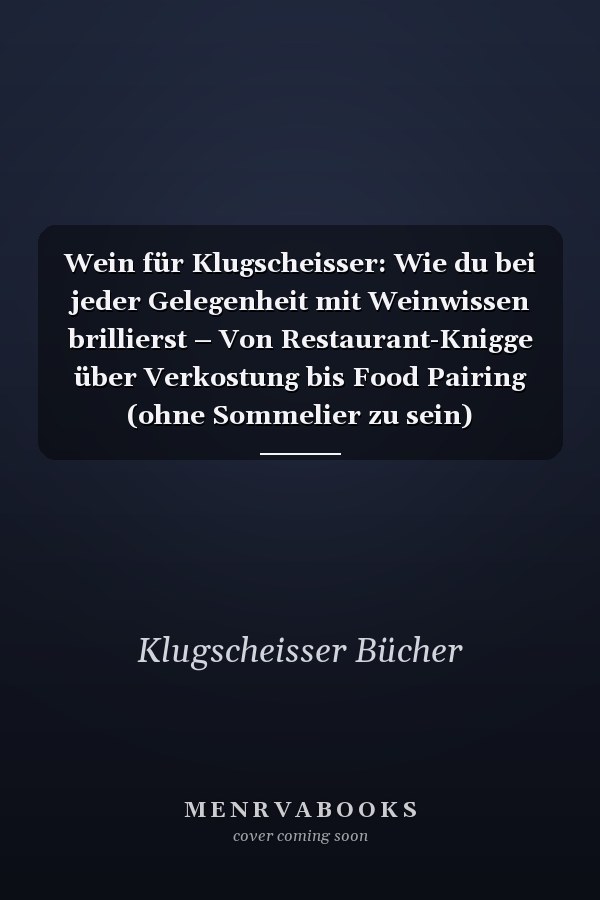 Wein für Klugscheisser: Wie du bei jeder Gelegenheit mit Weinwissen brillierst – Von Restaurant-Knigge über Verkostung bis Food Pairing (ohne Sommelier zu sein)