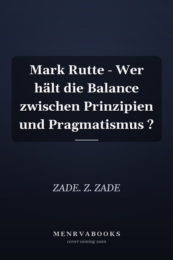 Mark Rutte - Wer hält die Balance zwischen Prinzipien und Pragmatismus ?