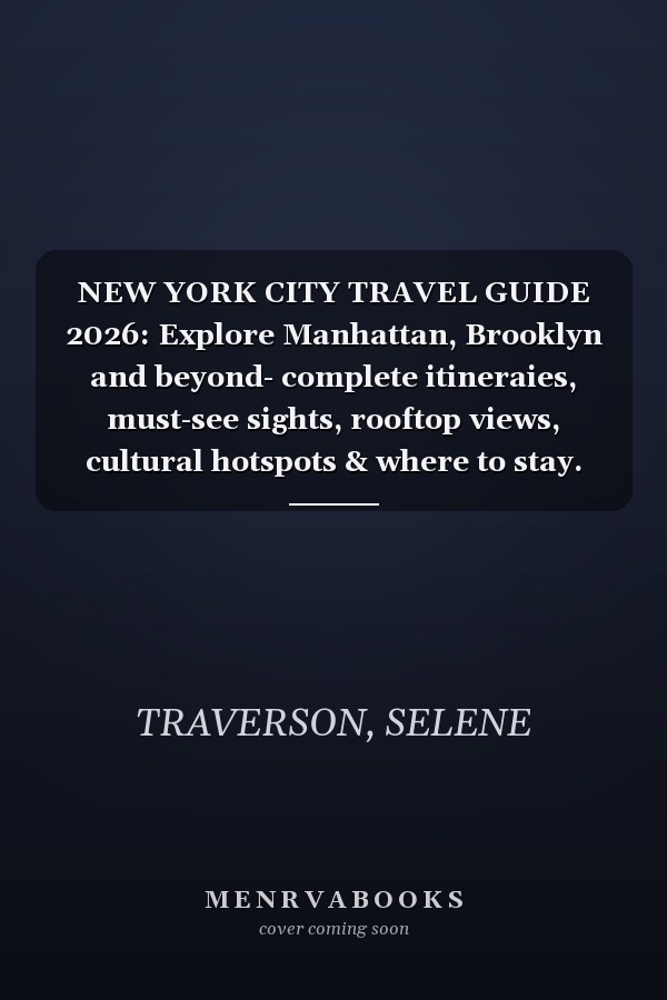 NEW YORK CITY TRAVEL GUIDE 2026: Explore Manhattan, Brooklyn and beyond- complete itineraies, must-see sights, rooftop views, cultural hotspots & where to stay.