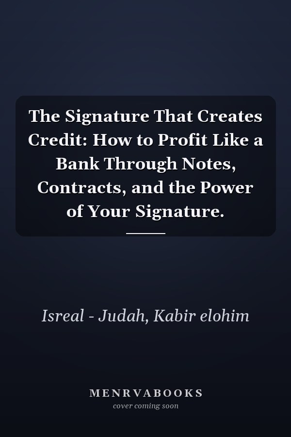 The Signature That Creates Credit: How to Profit Like a Bank Through Notes, Contracts, and the Power of Your Signature.