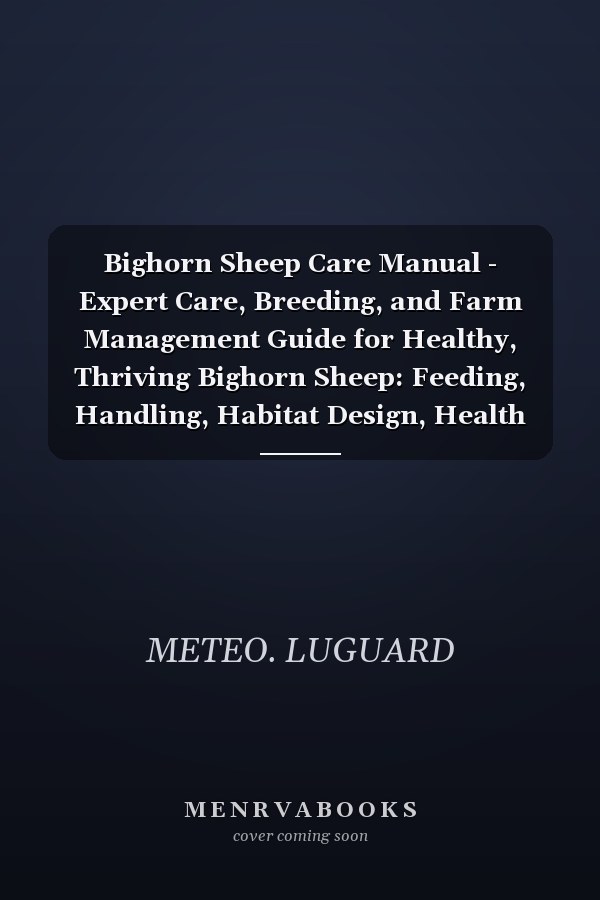 Bighorn Sheep Care Manual - Expert Care, Breeding, and Farm Management Guide for Healthy, Thriving Bighorn Sheep: Feeding, Handling, Habitat Design, Health Solutions, and Ethical Stewardship for Beginners & Professionals