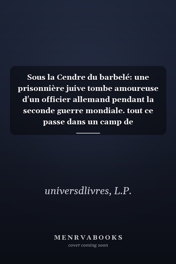 Sous la Cendre du barbelé: une prisonnière juive tombe amoureuse d'un officier allemand pendant la seconde guerre mondiale. tout ce passe dans un camp de concentration. (French Edition)