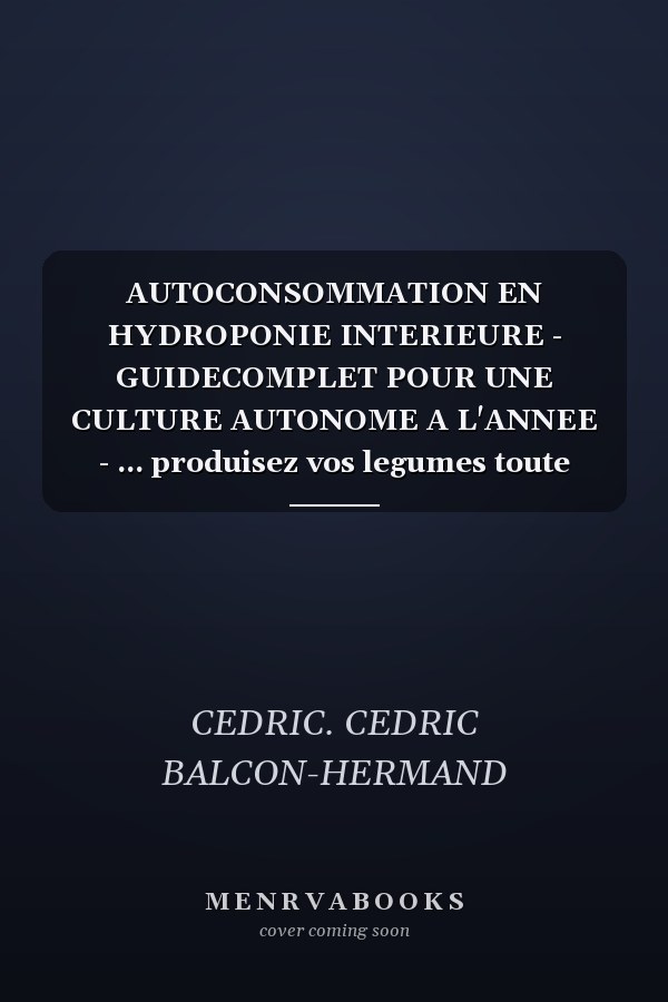 AUTOCONSOMMATION EN HYDROPONIE INTERIEURE - GUIDECOMPLET POUR UNE CULTURE AUTONOME A L'ANNEE - ... produisez vos legumes toute l'annee chez vous