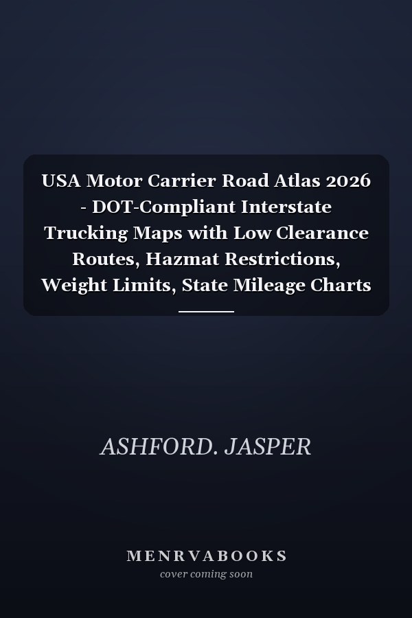 USA Motor Carrier Road Atlas 2026 - DOT-Compliant Interstate Trucking Maps with Low Clearance Routes, Hazmat Restrictions, Weight Limits, State Mileage Charts & Truck Stops