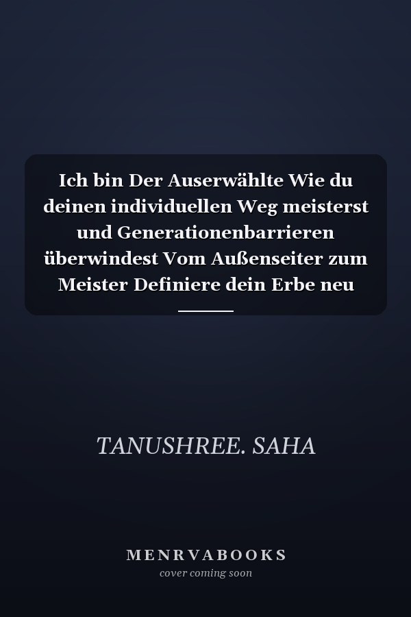 Ich bin Der Auserwählte Wie du deinen individuellen Weg meisterst und Generationenbarrieren überwindest Vom Außenseiter zum Meister Definiere dein Erbe neu