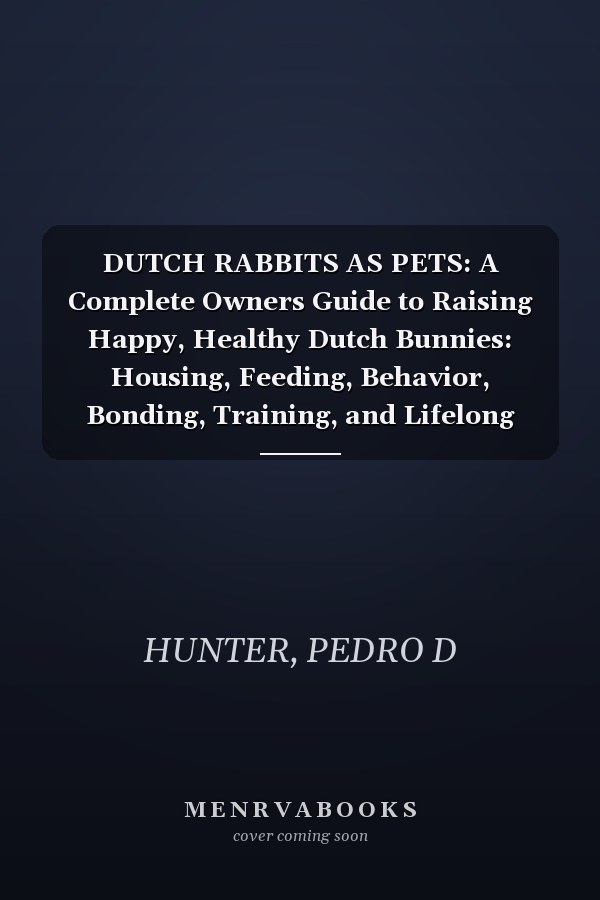 DUTCH RABBITS AS PETS: A Complete Owners Guide to Raising Happy, Healthy Dutch Bunnies: Housing, Feeding, Behavior, Bonding, Training, and Lifelong Care for All Ages