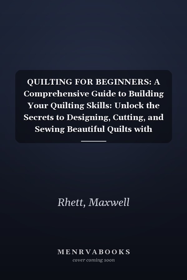 QUILTING FOR BEGINNERS: A Comprehensive Guide to Building Your Quilting Skills: Unlock the Secrets to Designing, Cutting, and Sewing Beautiful Quilts with Confidence