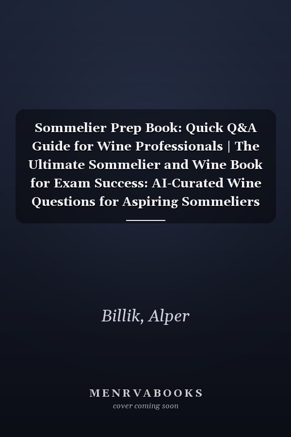 Sommelier Prep Book: Quick Q&A Guide for Wine Professionals | The Ultimate Sommelier and Wine Book for Exam Success: AI-Curated Wine Questions for Aspiring Sommeliers and Wine Lovers