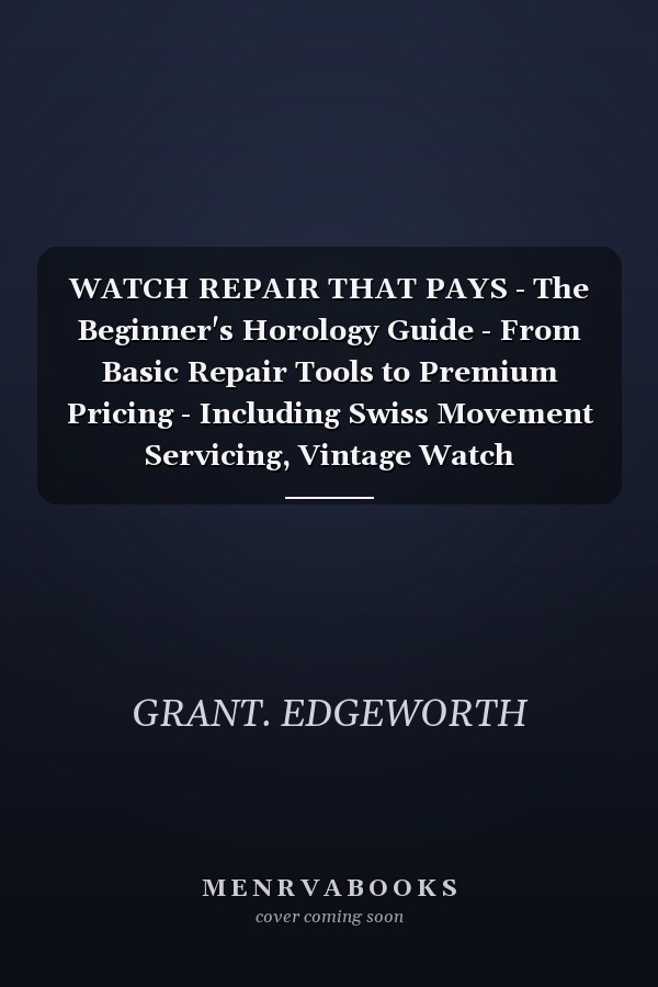 WATCH REPAIR THAT PAYS - The Beginner's Horology Guide - From Basic Repair Tools to Premium Pricing - Including Swiss Movement Servicing, Vintage Watch Authentication, and Watchmaker's Trade Secrets