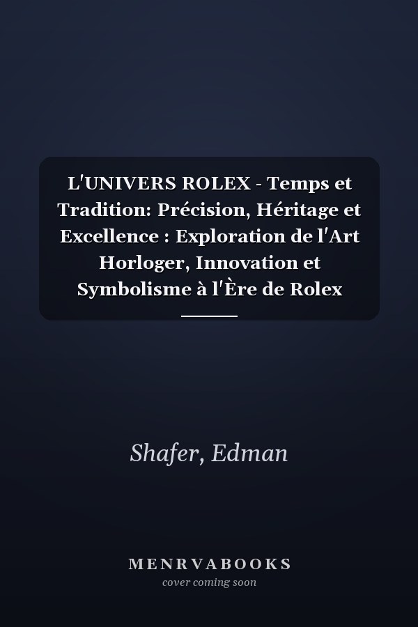L'UNIVERS ROLEX - Temps et Tradition: Précision, Héritage et Excellence : Exploration de l'Art Horloger, Innovation et Symbolisme à l'Ère de Rolex Horlogerie luxe (French Edition)
