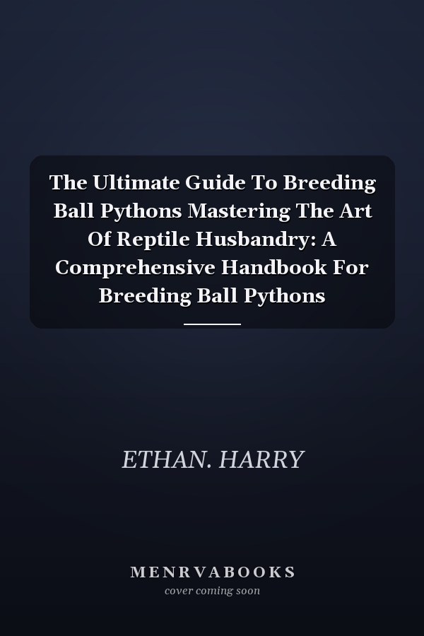 The Ultimate Guide To Breeding Ball Pythons Mastering The Art Of Reptile Husbandry: A Comprehensive Handbook For Breeding Ball Pythons