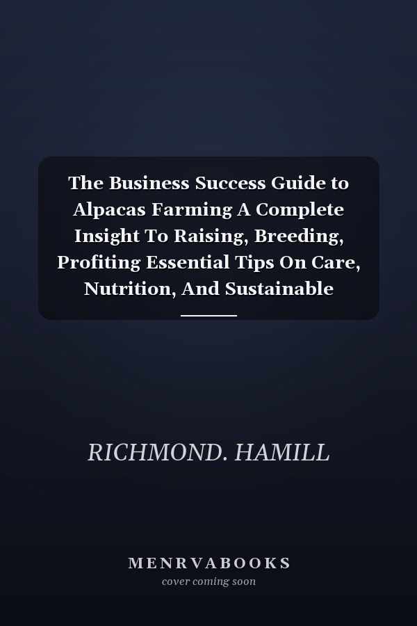 The Business Success Guide to Alpacas Farming A Complete Insight To Raising, Breeding, Profiting Essential Tips On Care, Nutrition, And Sustainable Practices