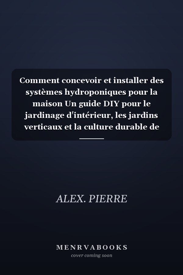 Comment concevoir et installer des systèmes hydroponiques pour la maison Un guide DIY pour le jardinage d'intérieur, les jardins verticaux et la culture durable de légumes