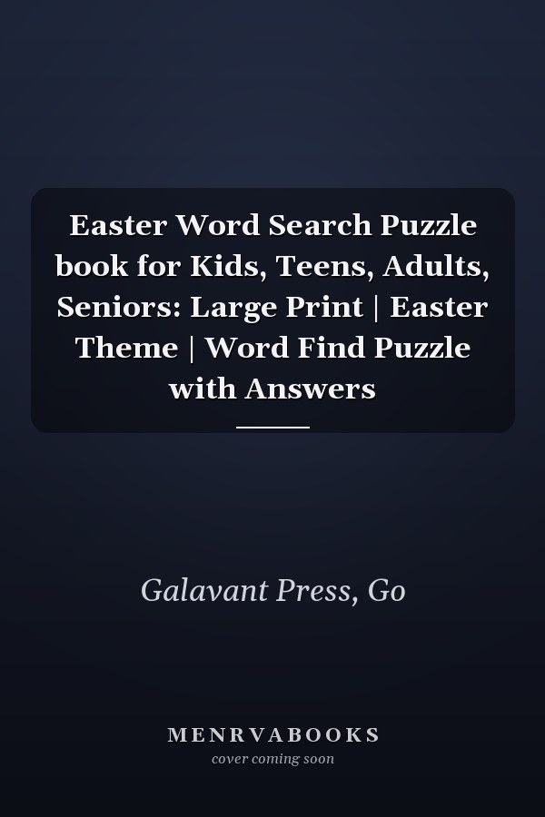 Easter Word Search Puzzle book for Kids, Teens, Adults, Seniors: Large Print | Easter Theme | Word Find Puzzle with Answers