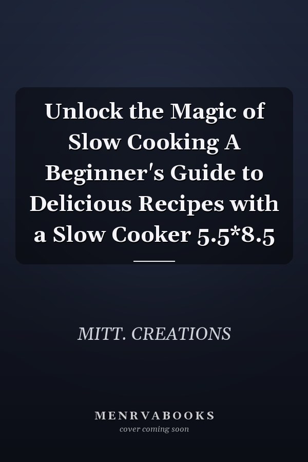 Unlock the Magic of Slow Cooking A Beginner's Guide to Delicious Recipes with a Slow Cooker 5.5*8.5