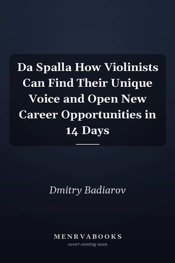 Da Spalla How Violinists Can Find Their Unique Voice and Open New Career Opportunities in 14 Days
