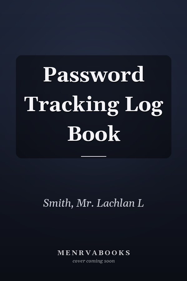 Password Tracking Log Book