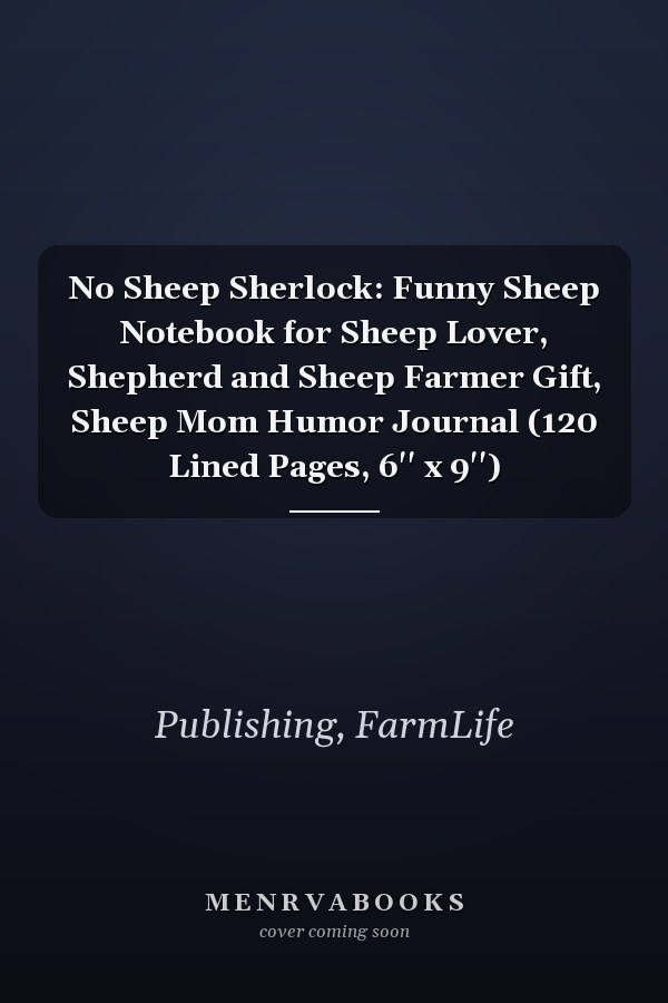No Sheep Sherlock: Funny Sheep Notebook for Sheep Lover, Shepherd and Sheep Farmer Gift, Sheep Mom Humor Journal (120 Lined Pages, 6'' x 9'')