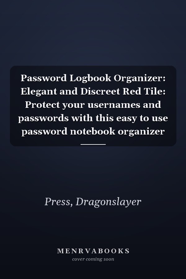 Password Logbook Organizer: Elegant and Discreet Red Tile: Protect your usernames and passwords with this easy to use password notebook organizer