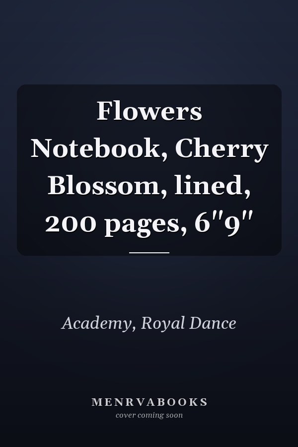 Flowers Notebook, Cherry Blossom, lined, 200 pages, 6"9"