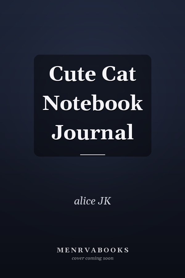 Cute Cat Notebook Journal