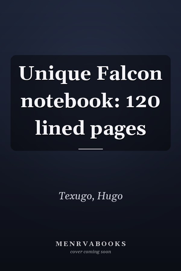 Unique Falcon notebook: 120 lined pages