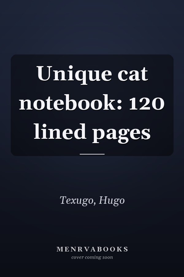 Unique cat notebook: 120 lined pages