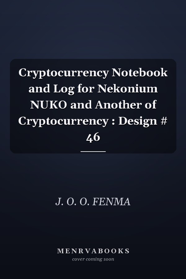 Cryptocurrency Notebook and Log for Nekonium NUKO and Another of Cryptocurrency : Design # 46