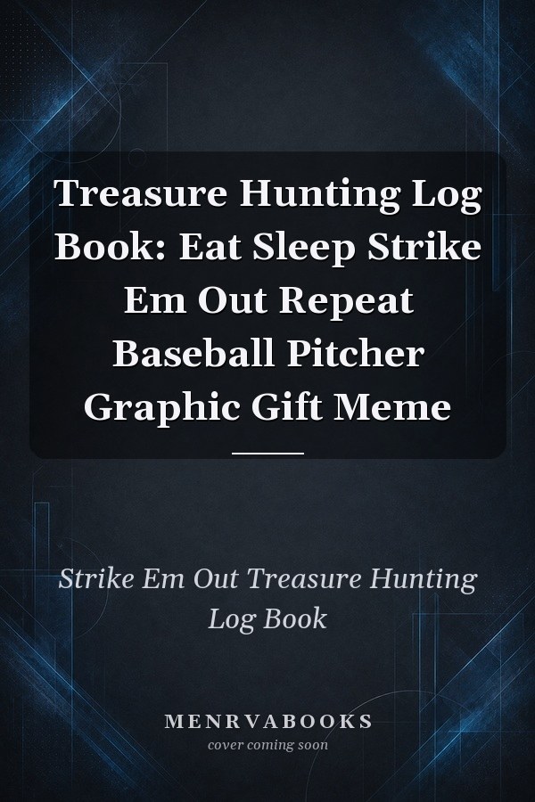 Treasure Hunting Log Book: Eat Sleep Strike Em Out Repeat Baseball Pitcher Graphic Gift Meme