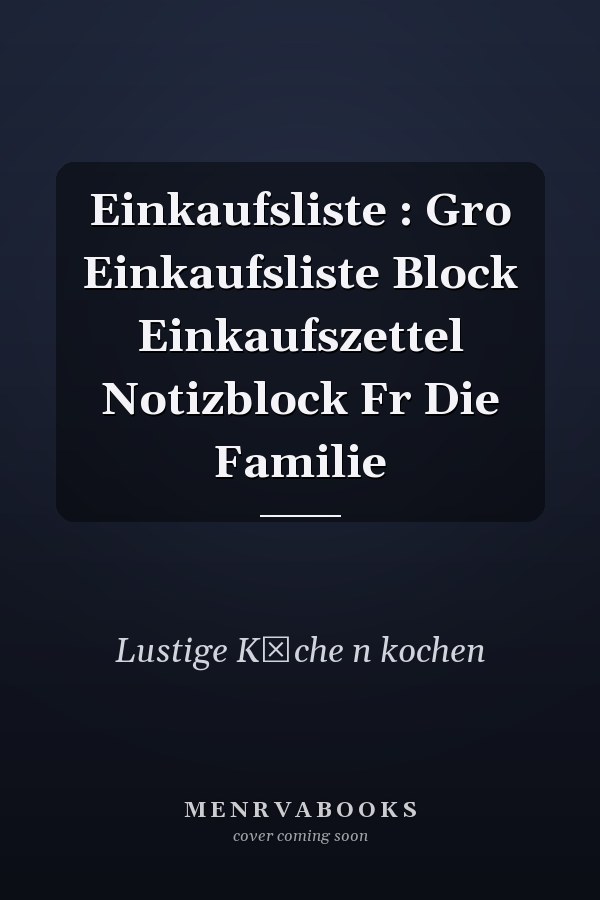 Einkaufsliste : Gro Einkaufsliste Block Einkaufszettel Notizblock Fr Die Familie