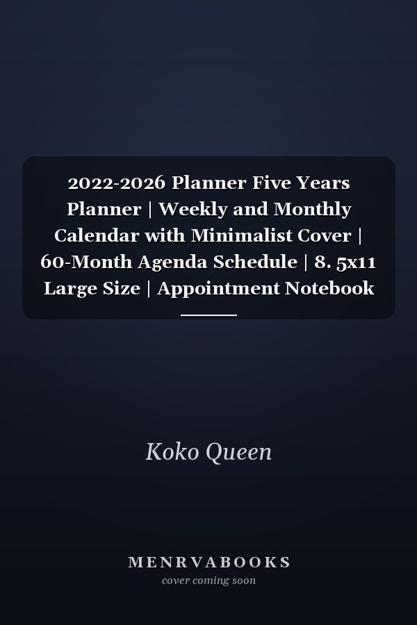 2022-2026 Planner Five Years Planner | Weekly and Monthly Calendar with Minimalist Cover | 60-Month Agenda Schedule | 8. 5x11 Large Size | Appointment Notebook | Gradual Blue
