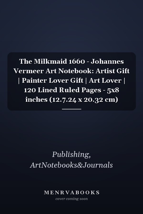 The Milkmaid 1660 - Johannes Vermeer Art Notebook: Artist Gift | Painter Lover Gift | Art Lover | 120 Lined Ruled Pages - 5x8 inches (12.7.24 x 20.32 cm)