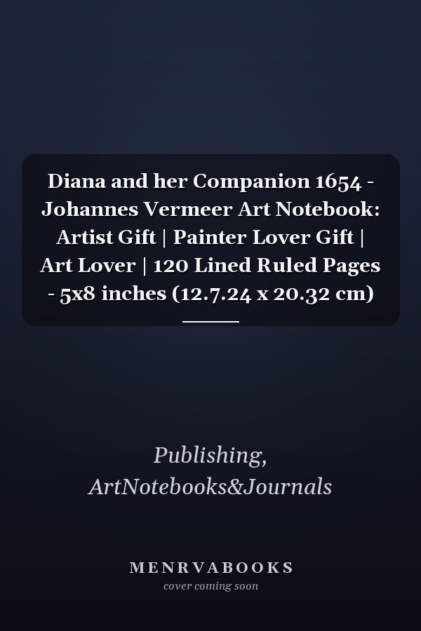 Diana and her Companion 1654 - Johannes Vermeer Art Notebook: Artist Gift | Painter Lover Gift | Art Lover | 120 Lined Ruled Pages - 5x8 inches (12.7.24 x 20.32 cm)