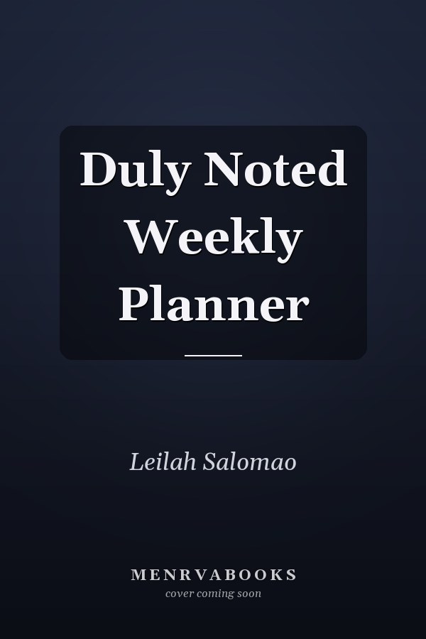 Duly Noted Weekly Planner