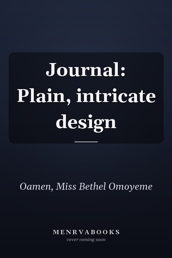 Journal: Plain, intricate design