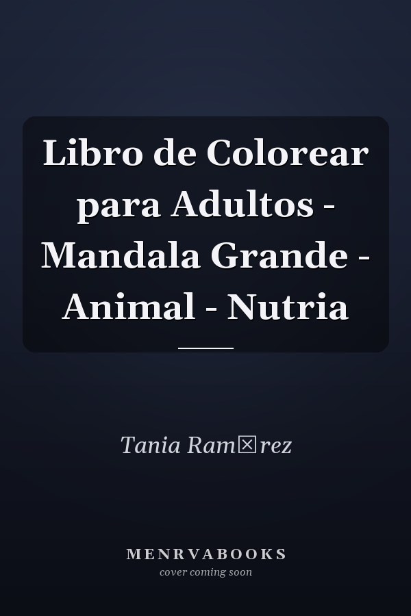 Libro de Colorear para Adultos - Mandala Grande - Animal - Nutria