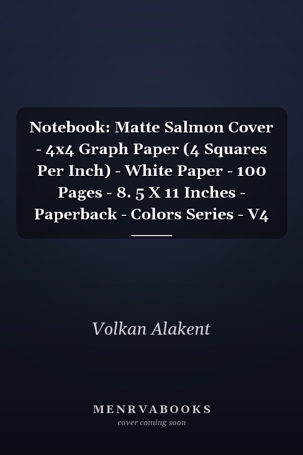Notebook: Matte Salmon Cover - 4x4 Graph Paper (4 Squares Per Inch) - White Paper - 100 Pages - 8. 5 X 11 Inches - Paperback - Colors Series - V4