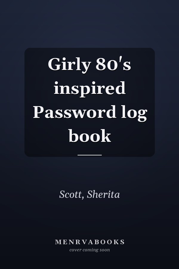 Girly 80's inspired Password log book