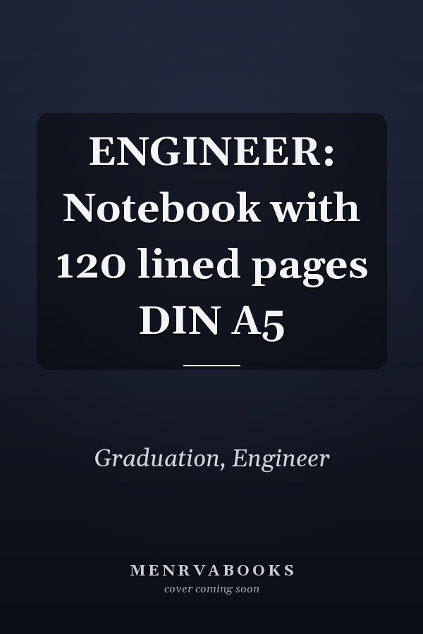 ENGINEER: Notebook with 120 lined pages DIN A5