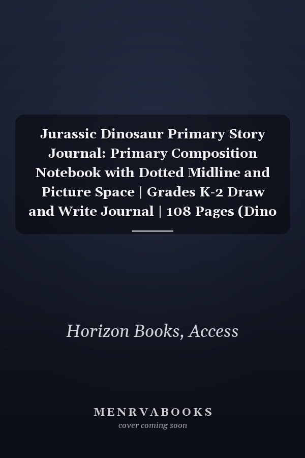 Jurassic Dinosaur Primary Story Journal: Primary Composition Notebook with Dotted Midline and Picture Space | Grades K-2 Draw and Write Journal | 108 Pages (Dino Themed Primary Notebook)