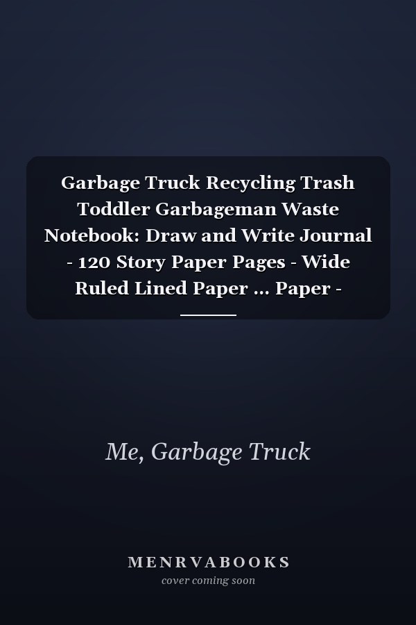 Garbage Truck Recycling Trash Toddler Garbageman Waste Notebook: Draw and Write Journal - 120 Story Paper Pages - Wide Ruled Lined Paper ... Paper - 8.5"x11" - (Garbage Trucks Lover)