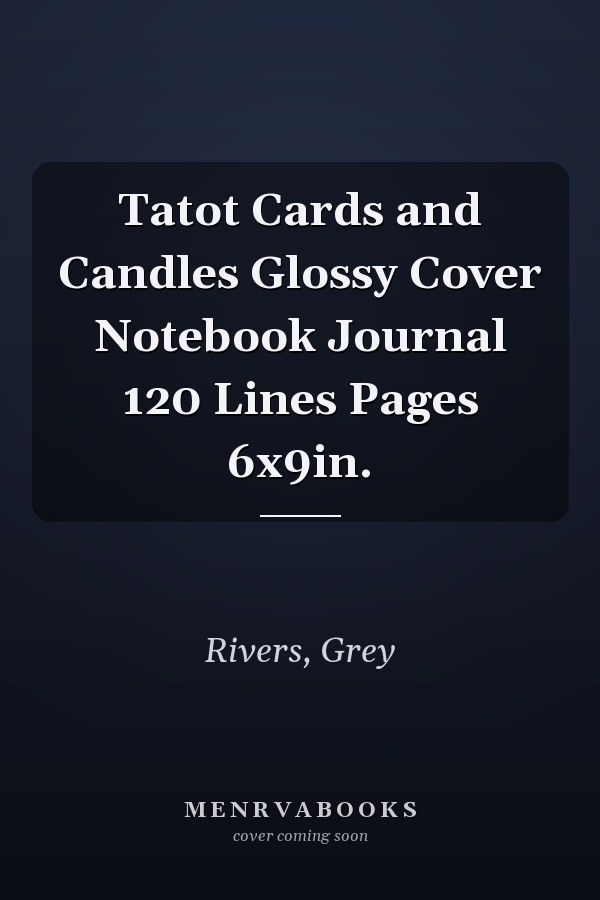 Tatot Cards and Candles Glossy Cover Notebook Journal 120 Lines Pages 6x9in.