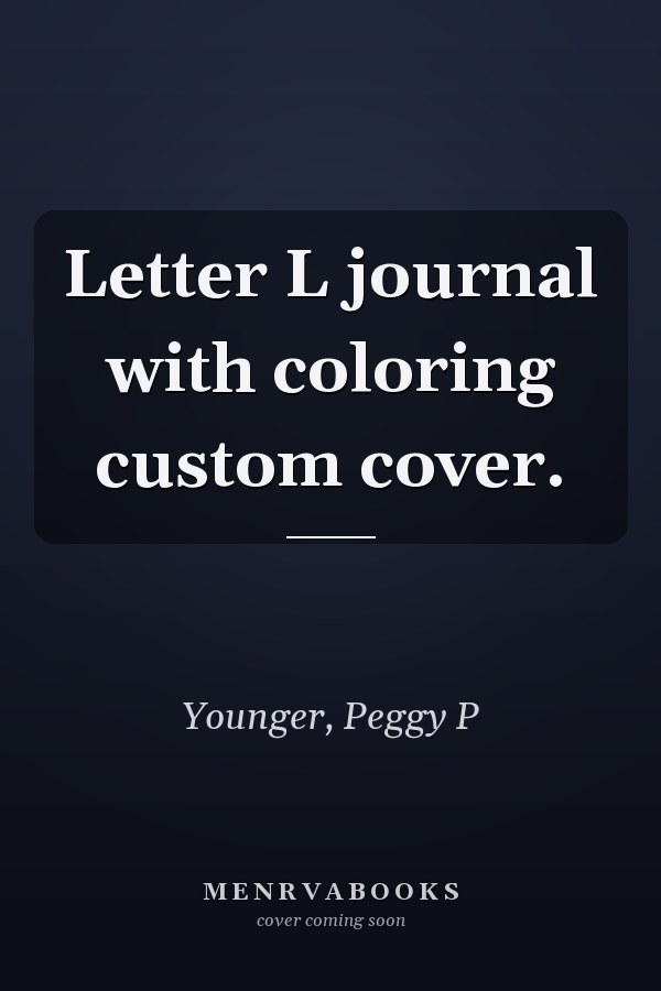 Letter L journal with coloring custom cover.