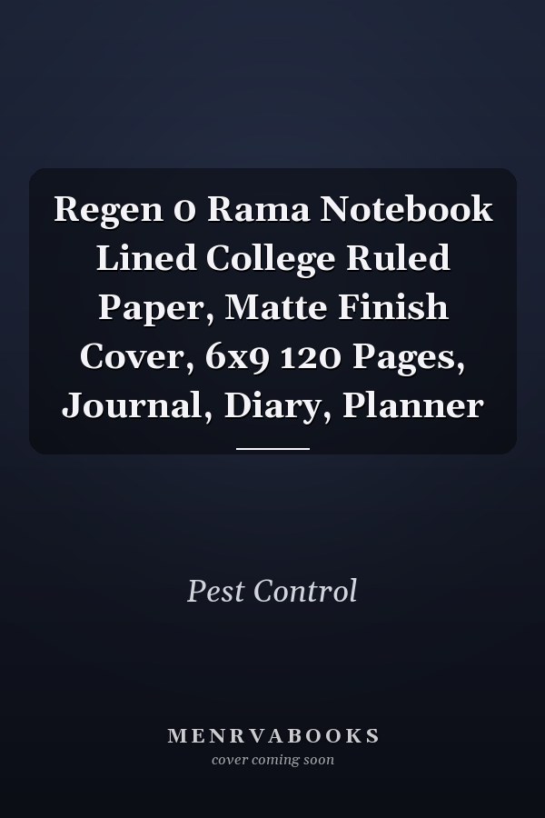Regen 0 Rama Notebook Lined College Ruled Paper, Matte Finish Cover, 6x9 120 Pages, Journal, Diary, Planner