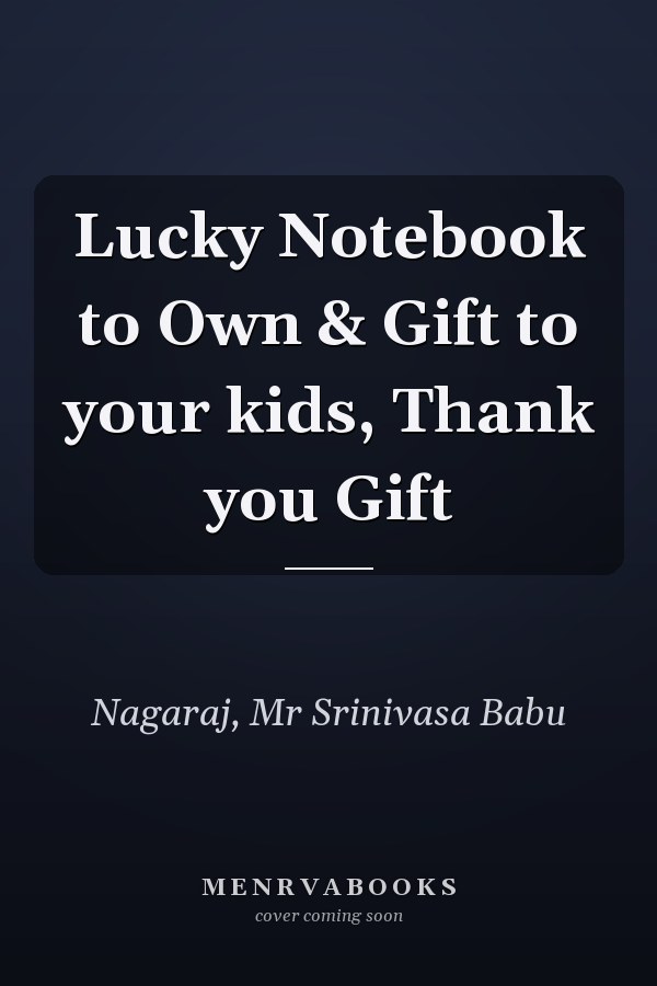 Lucky Notebook to Own & Gift to your kids, Thank you Gift