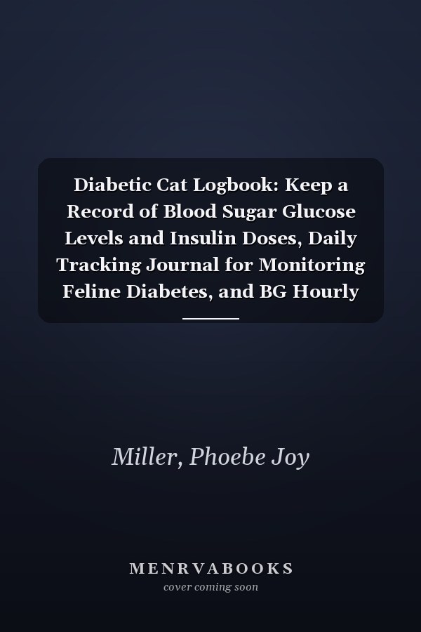 Diabetic Cat Logbook: Keep a Record of Blood Sugar Glucose Levels and Insulin Doses, Daily Tracking Journal for Monitoring Feline Diabetes, and BG Hourly Checks