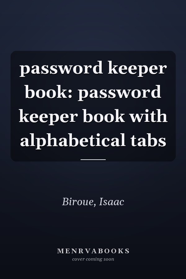 password keeper book: password keeper book with alphabetical tabs
