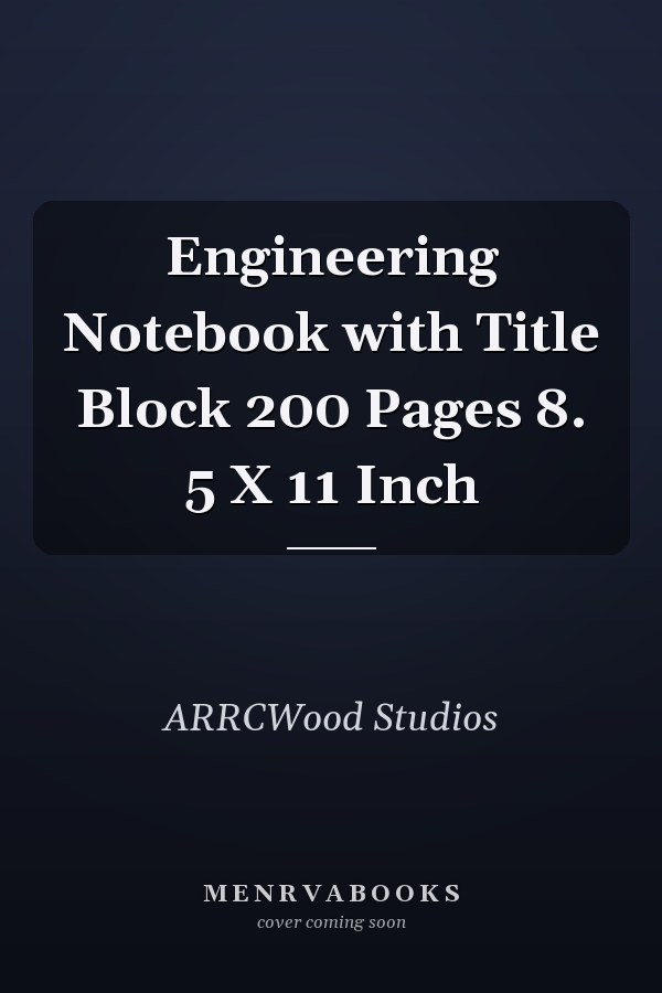 Engineering Notebook with Title Block 200 Pages 8. 5 X 11 Inch