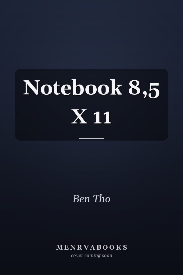 Notebook 8,5 X 11