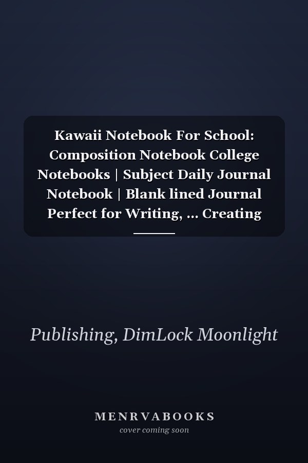 Kawaii Notebook For School: Composition Notebook College Notebooks | Subject Daily Journal Notebook | Blank lined Journal Perfect for Writing, ... Creating Poetry, Writing Self Reflections